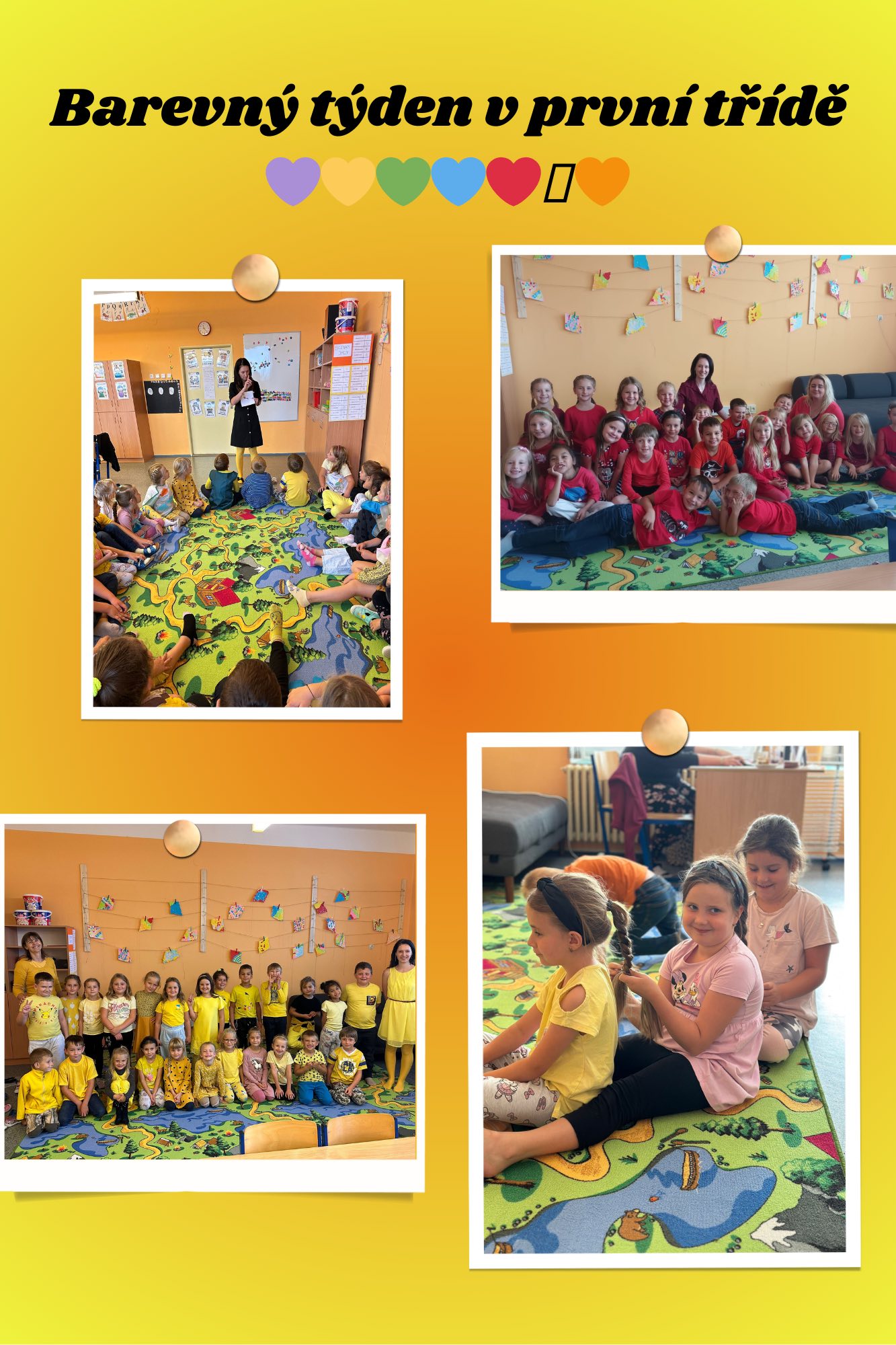 Barevný týden v první třídě♥️💙💚💛