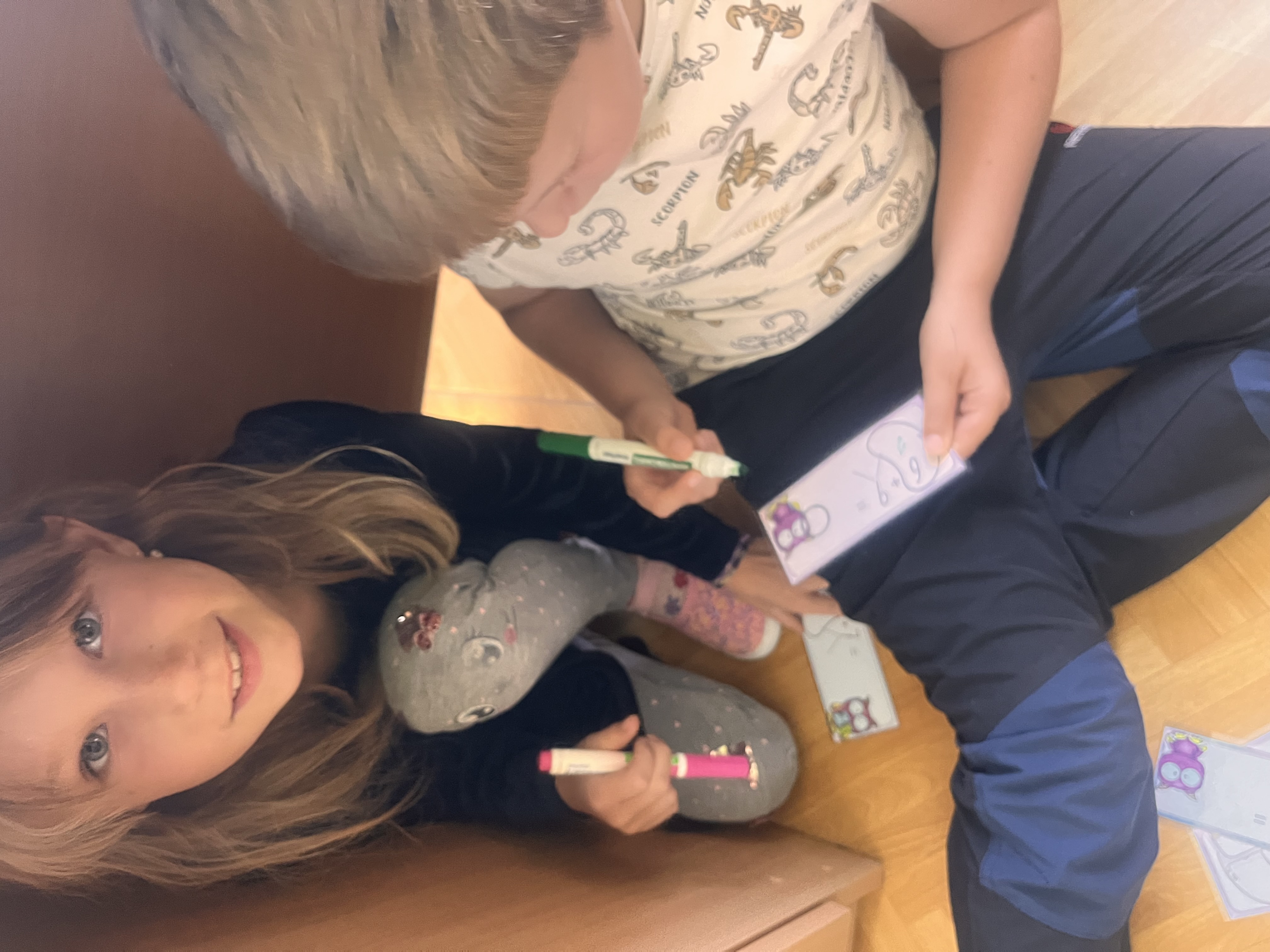 Vyučování u druháčků - stanoviště, losování dvojic 🎲📚🇨🇿🧮